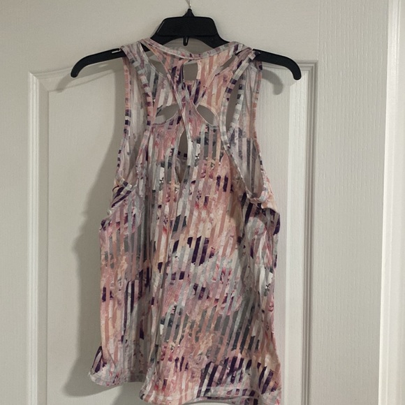 Calia work out shirt-striped floral-M - Picture 2 of 4